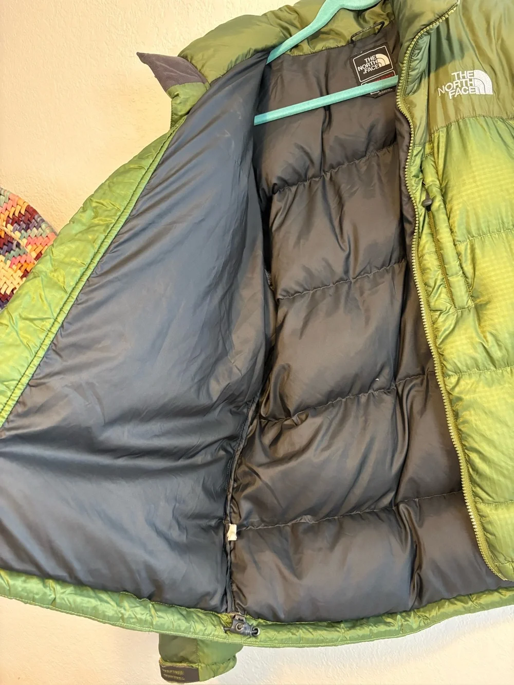 The North Face Summit Series 700 Down Men Med Green Full Zip Puffer Rare VTG